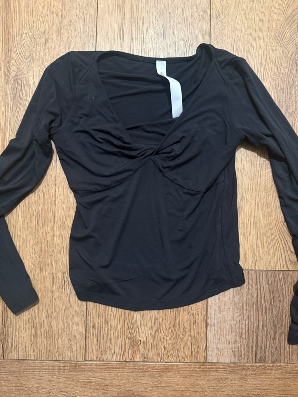 lululemon athletica Black Twist-Front Long Sleeve Tee